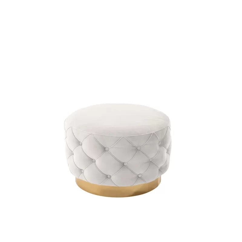 pouf chelsea middle quilted metal color1