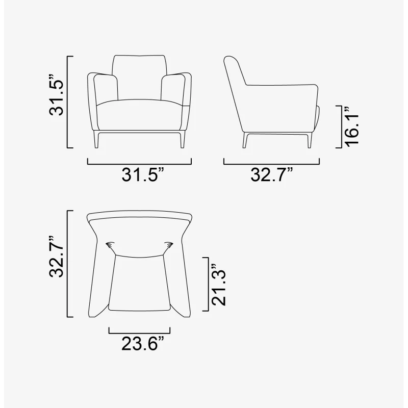 accent chair villa armchair leather 1