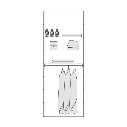 D 15 Double Cabinet (Cabinet With Shelf & Hanger)
