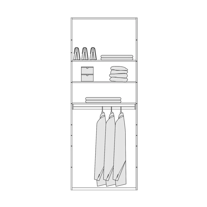 D 15 Double Cabinet (Cabinet With Shelf & Hanger)