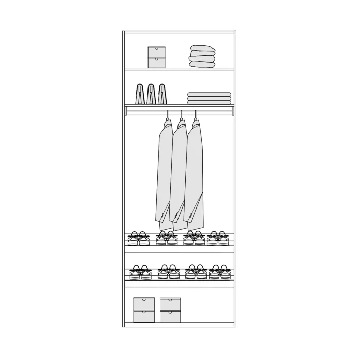 D 19 Double Cabinet (Cabinet With Shoes Organizer)