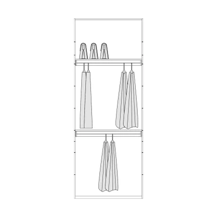 D 03 Double Cabinet (Cabinet With Hanger)